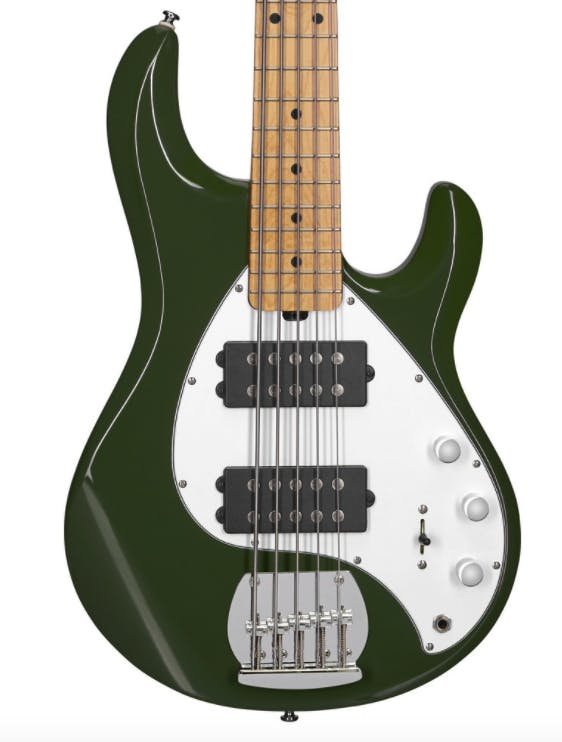 Sterling by Music Man StingRay Ray5 HH 5-String Bass in Olive ...